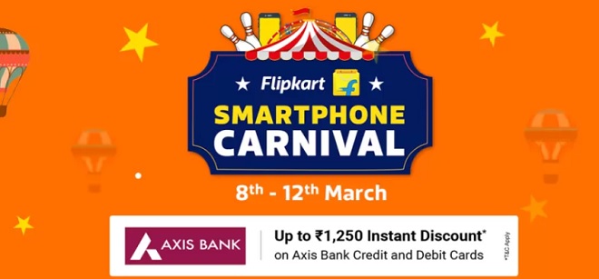 India Desire : Flipkart Smartphone Carnival Sale- Upto Rs 5000 Off On Smartphones + Extra 10% Off Via  Axis Bank Cards [8th To 12th March 2021]